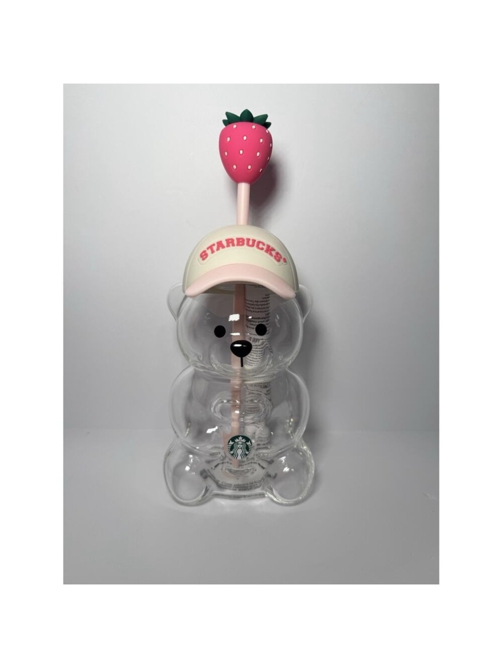 Starbucks 20oz Bearista 2026 Summer limited edition pink vibes bear glass cup - Picture 2 of 9